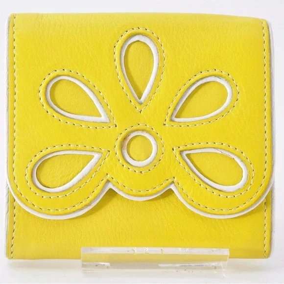 Celine Yellow Floral Vintage Women's Wallet EUC - Picture 1 of 12